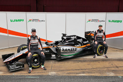 Sergio Perez, Sahara Force India F1 e Nico Hulkenberg, Sahara Force India F1 svelano la Sahara Force