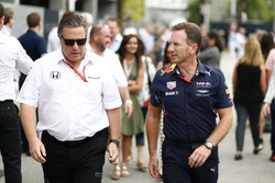 Zak Brown, Direktör, McLaren Technology Group, Christian Horner, Takım PAtronu, Red Bull Racing