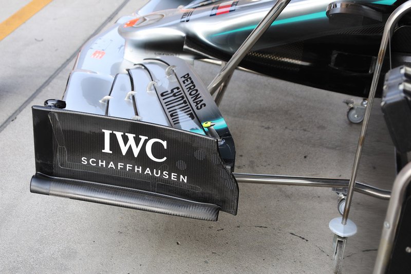 El alerón revisado del Mercedes AMG F1 W10