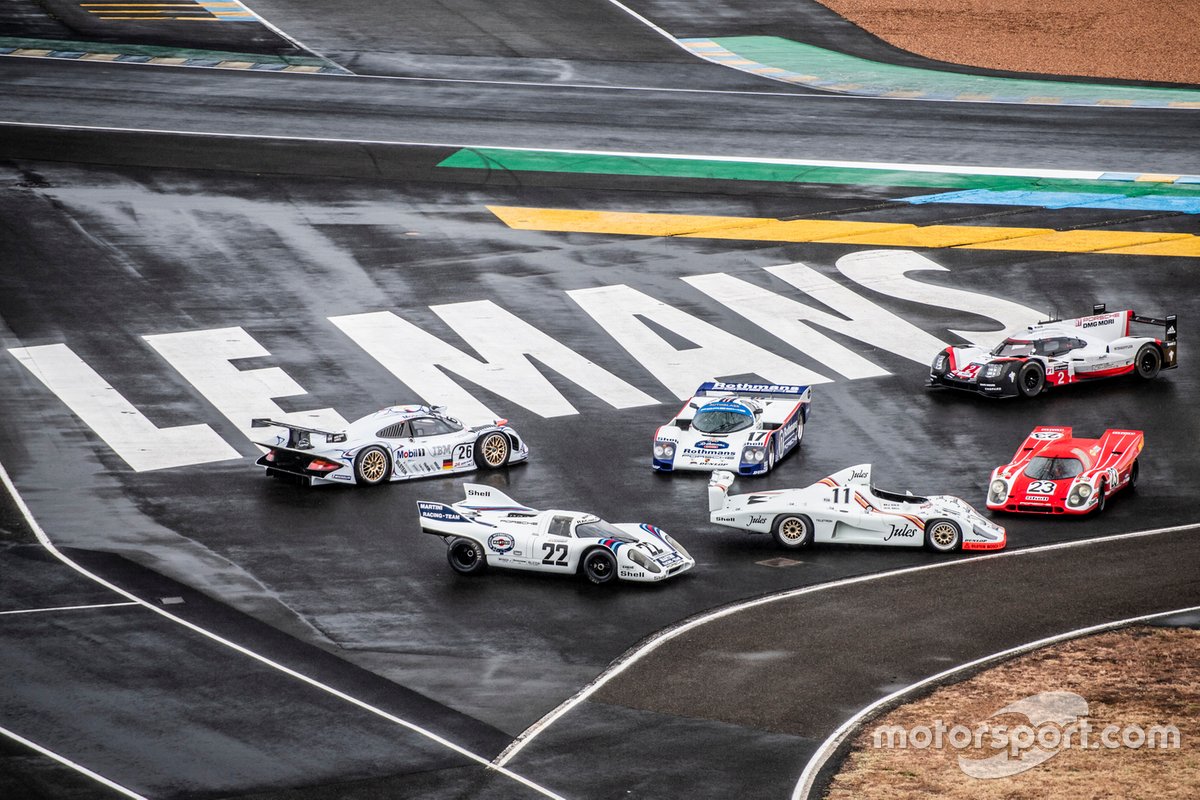 Enam mobil pemenang: Porsche 1971 917 KH, Porsche 1981 936/81 Spyder, Porsche 1970 917 KH, Porsche 1998 911 GT1, Porsche 1987 962 C, Porsche 2017 919 Hybrid