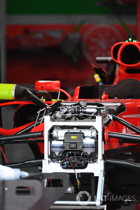 Ferrari SF70H front suspension and chassis detail
