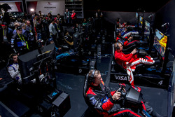 Formula E drivers on the simulators