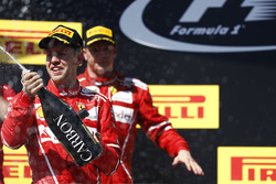 Podium: race winner Sebastian Vettel, Ferrari