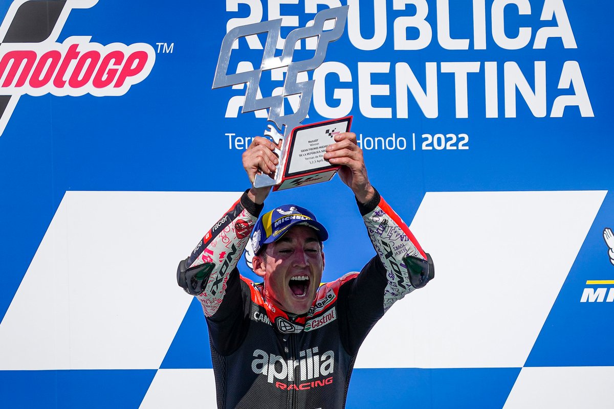 Le vainqueur Aleix Espargaro, Aprilia Racing