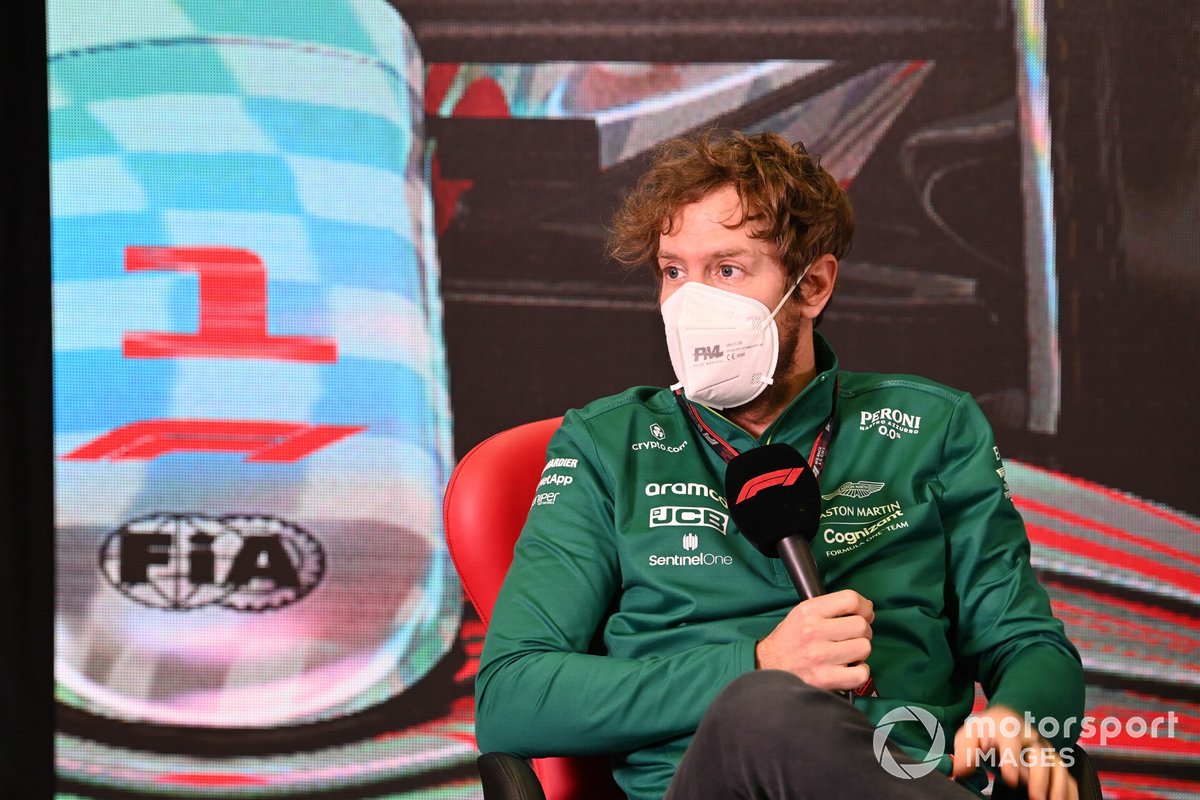 Sebastian Vettel, Aston Martin, in the Press Conference