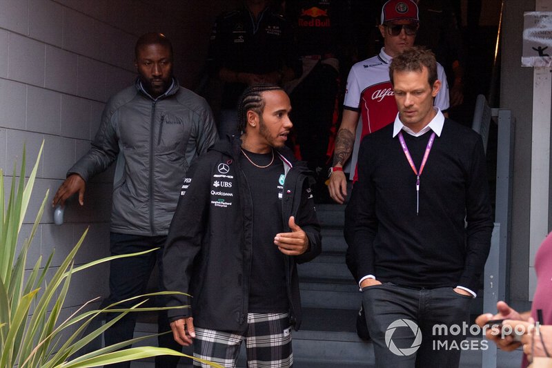 Lewis Hamilton, Mercedes, dan Alexander Wurz, Chariman GPDA