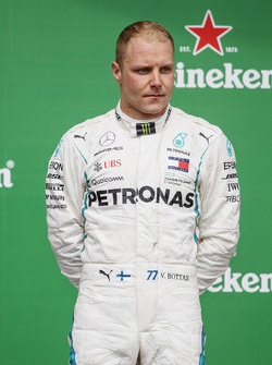 Valtteri Bottas, Mercedes AMG F1, 2nd position, on the podium