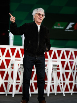 Bernie Ecclestone bij de Heineken sponsoraankondiging
