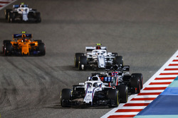 Lance Stroll, Williams FW41 Mercedes, Romain Grosjean, Haas F1 Team VF-18 Ferrari, Charles Leclerc,