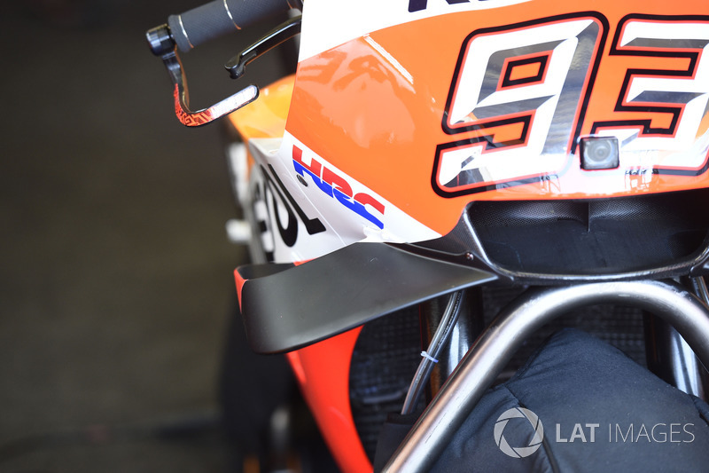 Detail fairing motor Marc Marquez, Repsol Honda Team