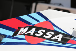 Felipe Massa, with a specially liveried Williams FW38 marking his retirement from F1