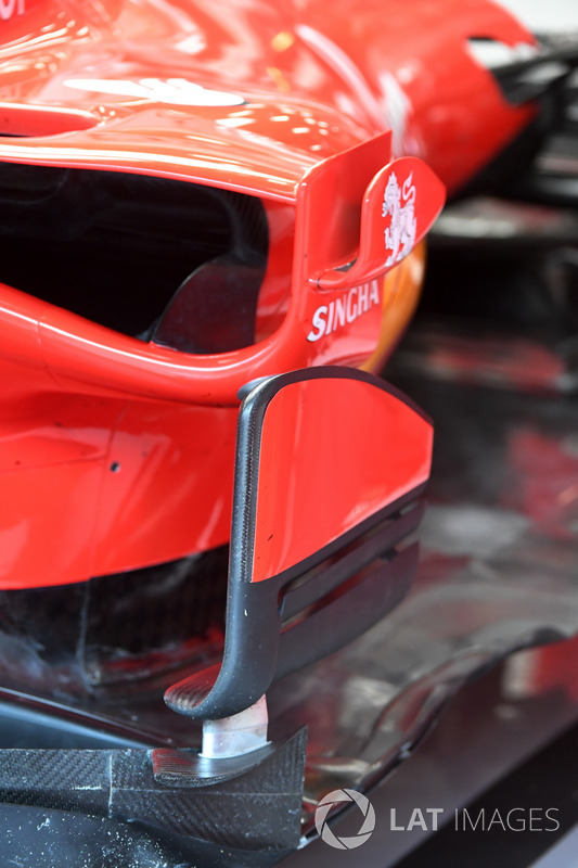 Ferrari SF70H sidepod and barge board detail
