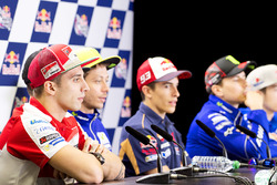 Andrea Iannone, Ducati Team; Valentino Rossi, Yamaha Factory Racing; Marc Marquez, Repsol Honda Team