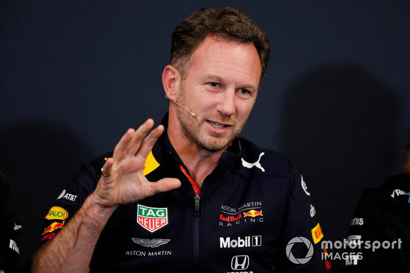 Christian Horner, Team Principal, Red Bull Racing, lors de la conférence de presse