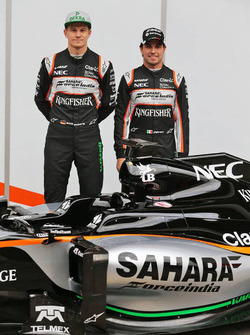 Sergio Perez, Sahara Force India F1 e Nico Hulkenberg, Sahara Force India F1 svelano la Sahara Force