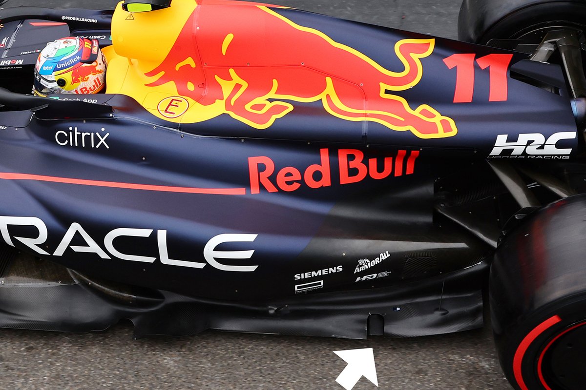 Red Bull RB18: dettaglio del fondo in stile Ferrari usato fino a Monza da Perez