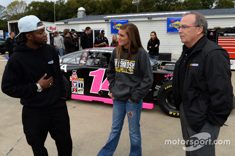 Dylan Smith From Randolf Virgina and Claire Decker from Eagle River Wisconsin talk with Brett Bodine