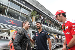 (L to R): Jorge Lorenzo, Moto GP Rider with Daniel Ricciardo, Red Bull Racing and Jean-Eric Vergne, Ferrari Test and Development Driver