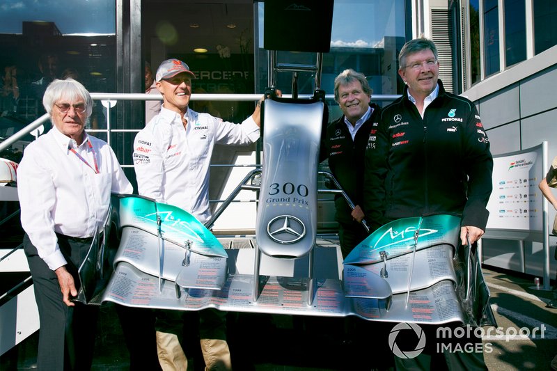 Michael Schumacher, Mercedes AMG, logró su GP 300 en Bélgica, en 2012