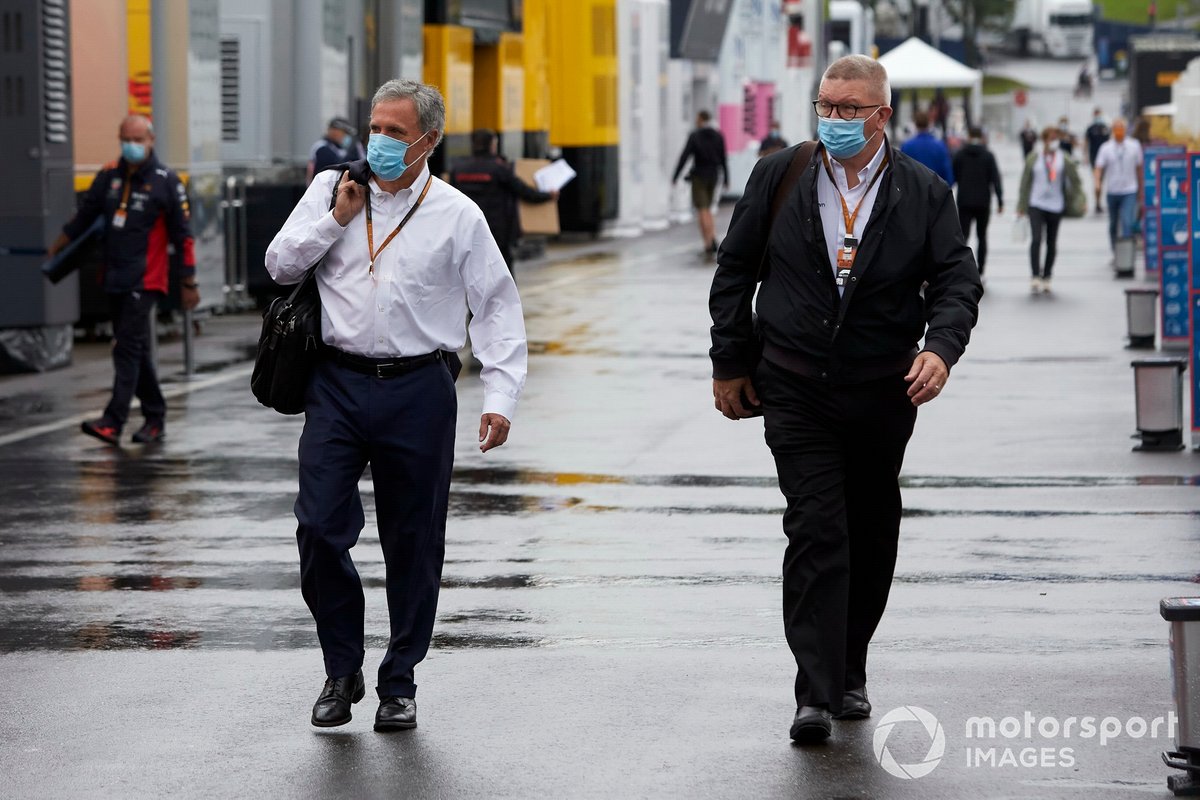 Chase Carey, Chairman, Formula 1, and Ross Brawn, Managing Director of Motorsports, FOM