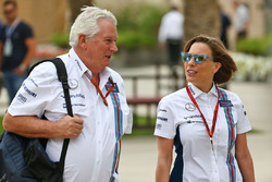 Pat Symonds, Williams Chief Technical Officer with Claire Williams, Williams Deputy Team Principal