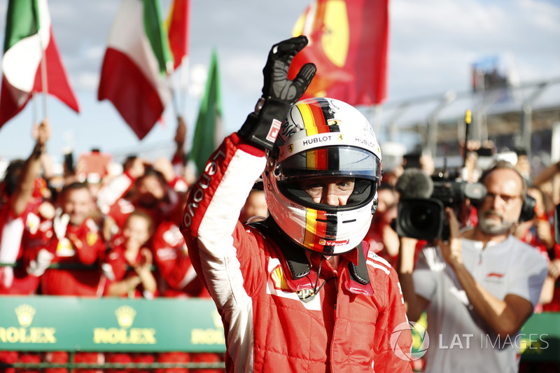 Yarış galibi Sebastian Vettel, Ferrari