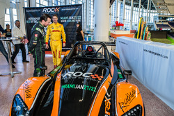 Kurt Busch and Ryan Hunter-Reay and the Radical car that will participate in the 2017 Race of Champi