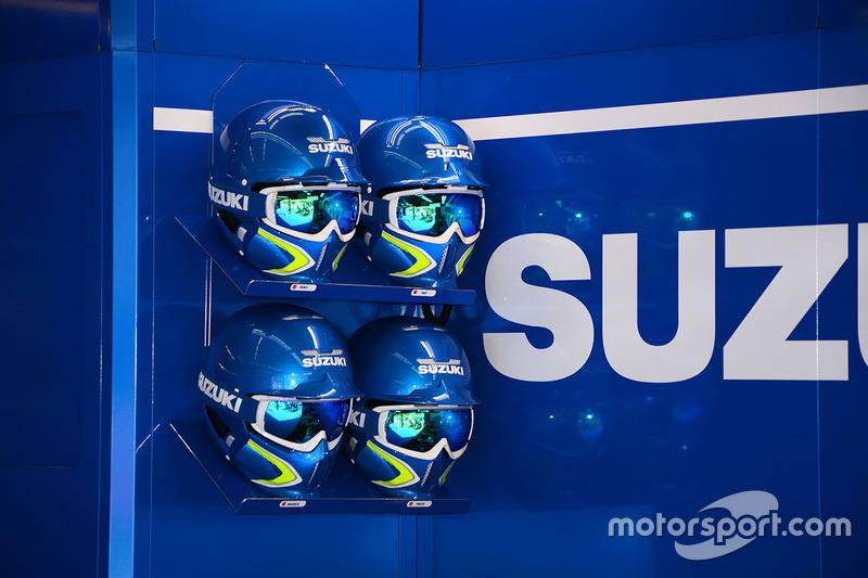 Team Suzuki MotoGP helmets