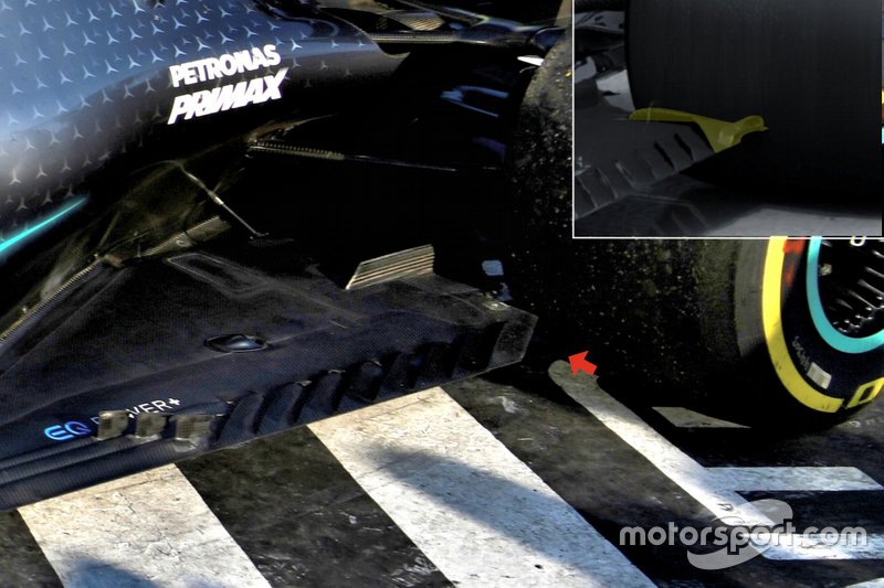 Mercedes AMG F1 W10, padlólemez