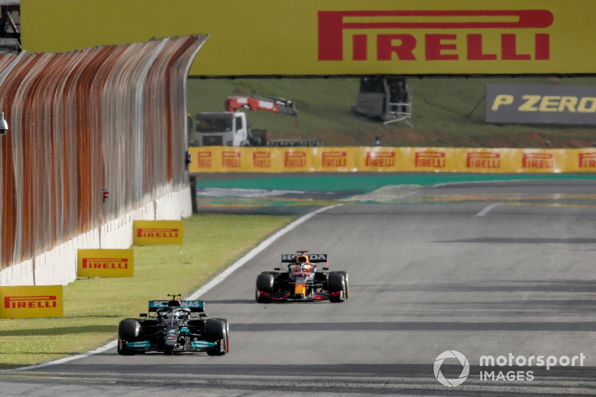 Verstappen couldn't challenge Bottas despite the Finn's severe degradation towards the end of the sprint