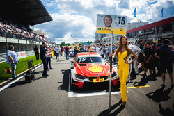 Grid girl of Augusto Farfus, BMW Team RMG, BMW M4 DTM