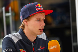 Brendon Hartley, Scuderia Toro Rosso talks to the media