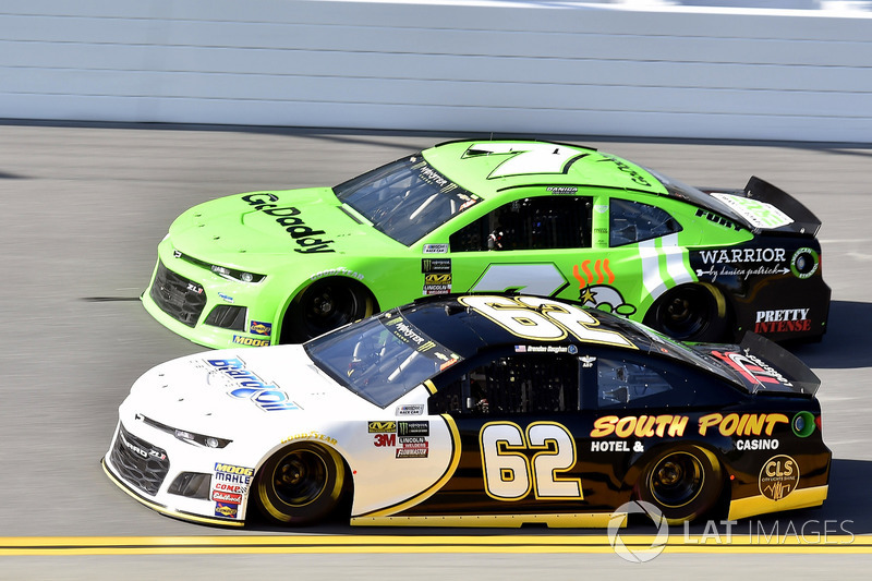 Brendan Gaughan, Beard Motorsports Chevrolet Camaro and Danica Patrick, Premium Motorsports Chevrolet Camaro