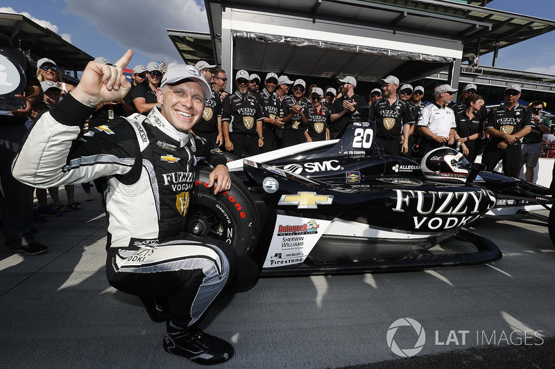 Ed Carpenter pakt vorig jaar zijn derde pole.