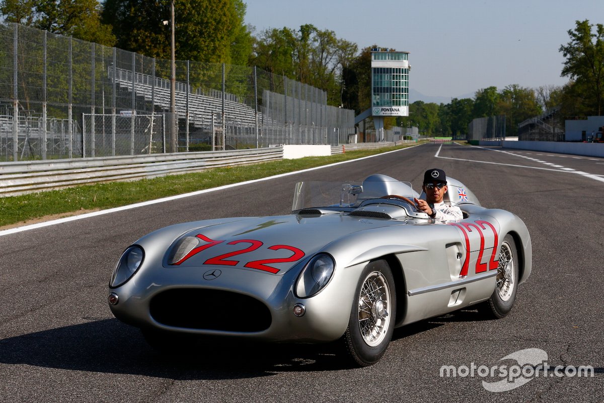 Lewis Hamilton and Sir Stirling Moss at Monza
