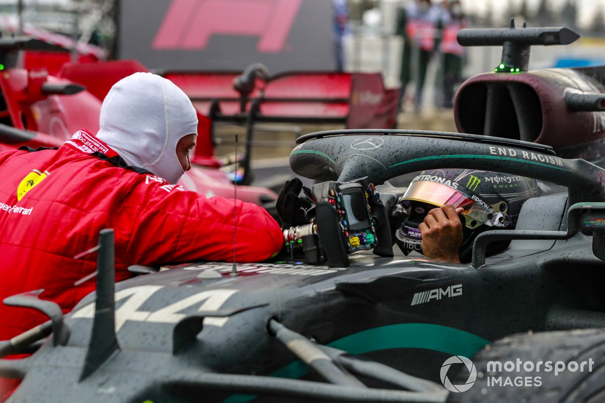 Себастьян Феттель, Ferrari, третье место, Льюис Хэмилтон, Mercedes-AMG F1, победитель гонки