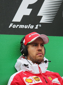 Sebastian Vettel, Ferrari on the drivers parade