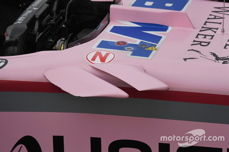 Force India VJM10: Winglets am Cockpit