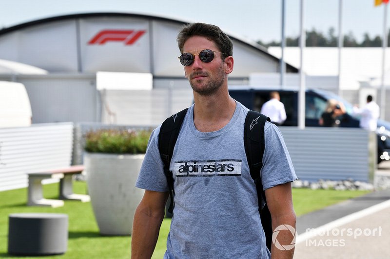 Romain Grosjean, Haas F1 in the paddock