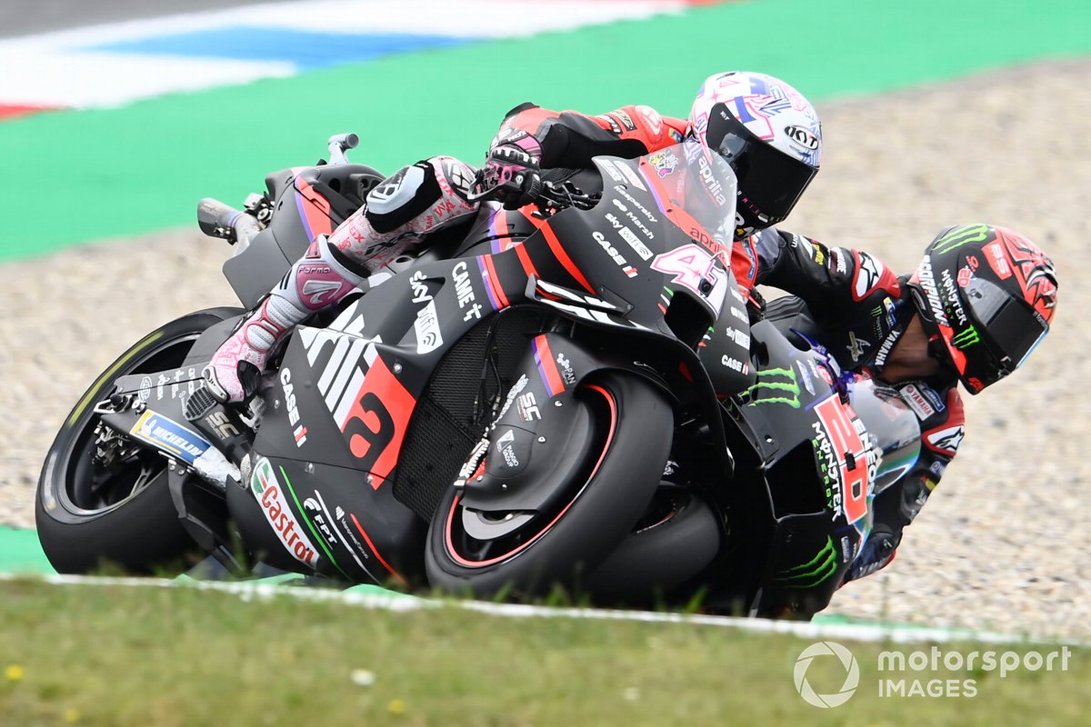 Aleix Espargaro, Aprilia Racing Team, Fabio Quartararo, Yamaha Factory Racing terlibat kecelakaan pada lomba MotoGP Belanda 2022 lalu.