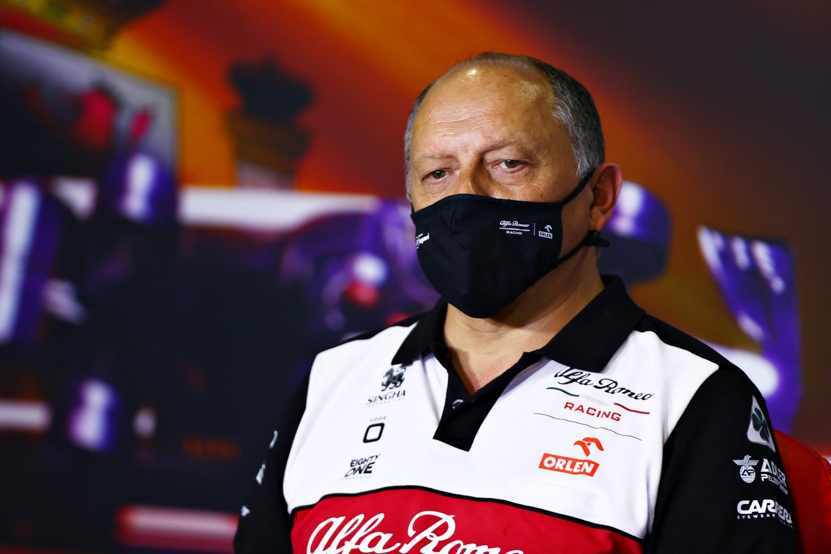Frederic Vasseur, Team Principal, Alfa Romeo Racing, in the team principals Press Conference