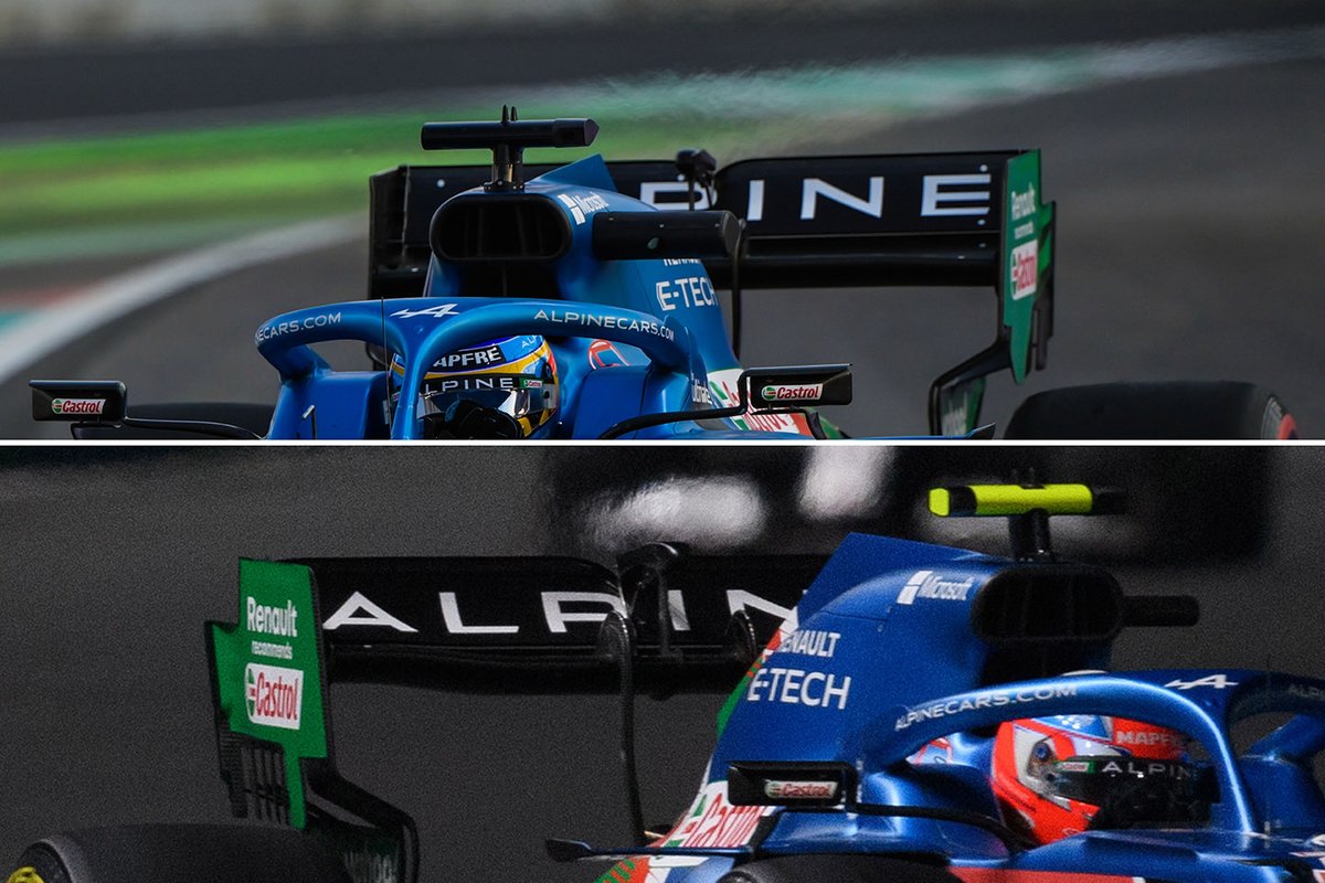 Les ailerons arrière de l'Alpine A521 au GP d'Arabie saoudite