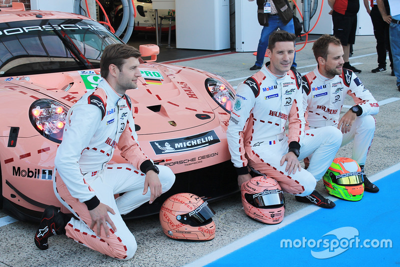 #92 Porsche GT Team Porsche 911 RSR and #91 Porsche GT Team Porsche 911 RSR with special liveries