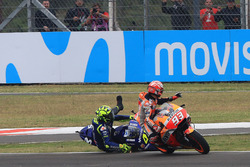 Marc Marquez, Repsol Honda Team, Valentino Rossi, Yamaha Factory Racing kazası