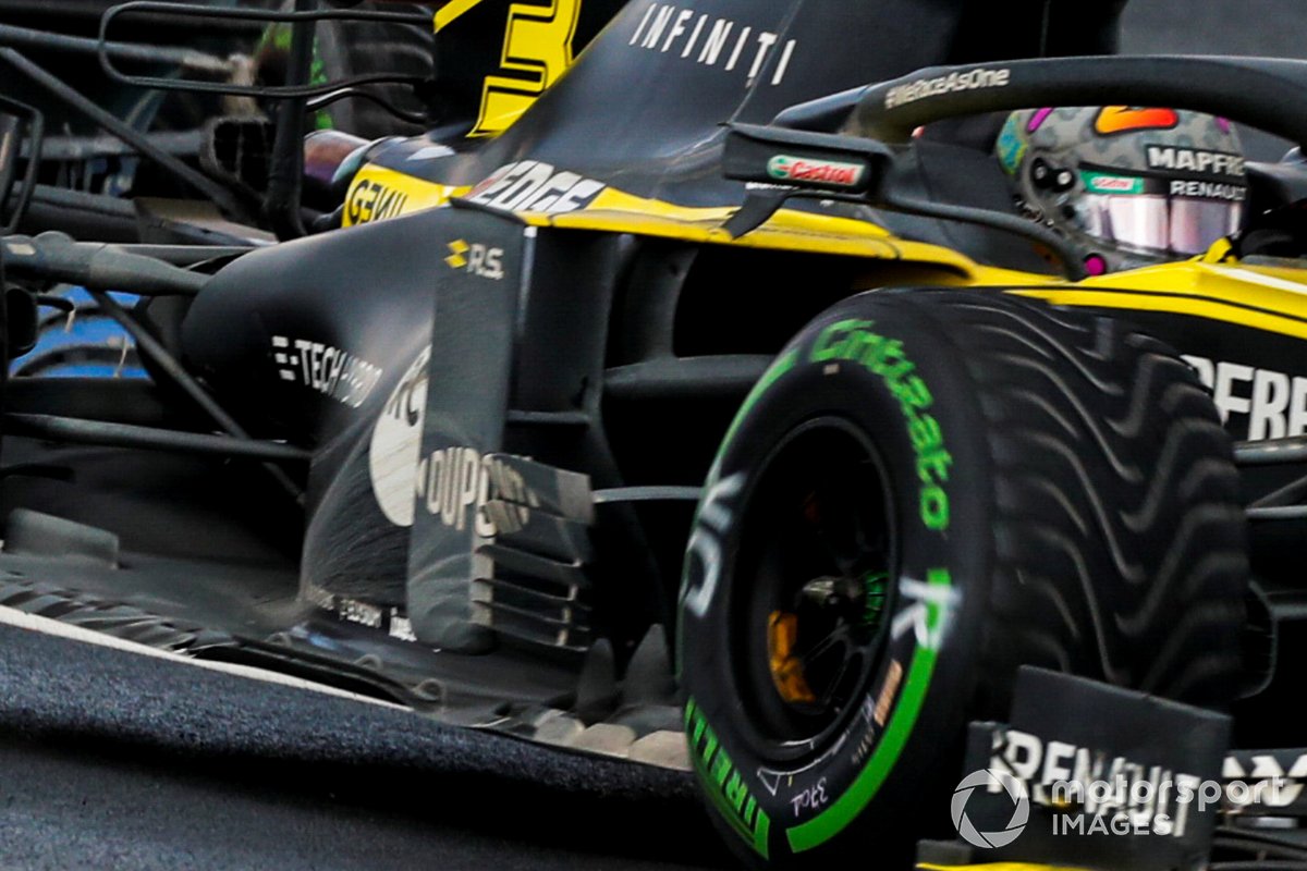 Renault R.S.20: ecco come le turbolenze della ruota anteriore vengono ripulite in flussi che generano carico
