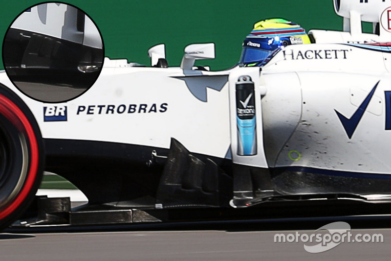 Seitliche Windabweiser am Williams FW38