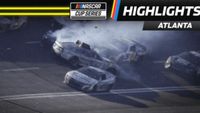Chastain gets leader Harvick loose, causes multi-car wreck