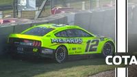 Early spin into barriers for Ryan Blaney in Saturday practice