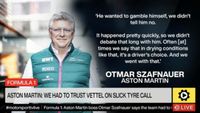 Formula 1: Aston Martin had to trust Vettel on F1 slick tyre call