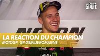 La réaction du Champion du monde Fabio Quartararo